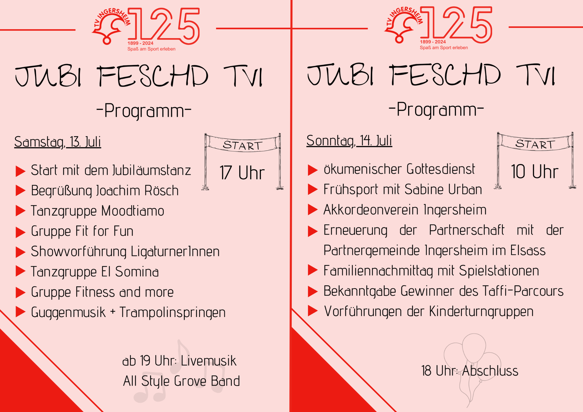 Programm JUBI FESCHD SaSo